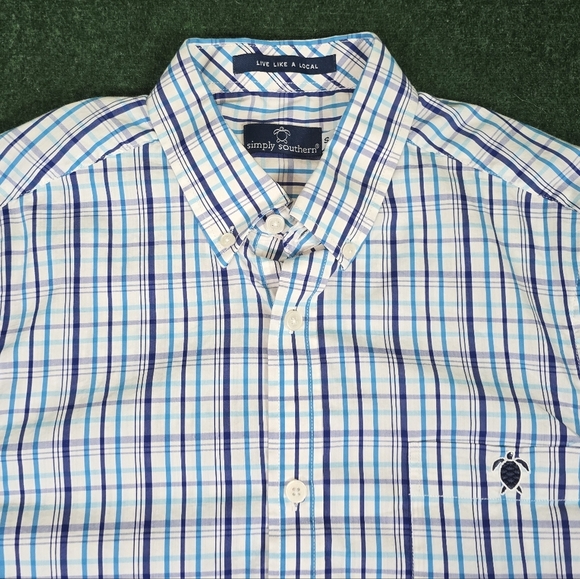 Simply Southern | Live Like a Local Cotton Blend Button Down Plaid Shirt - Picture 8 of 16